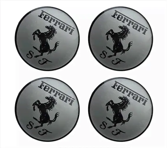Наклейки на диски Ferrari 60 мм силикон