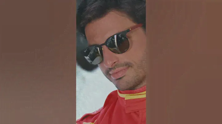 Carlos Sainz Jr. Models the Ray-Ban x Scuderia Ferrari Monza Sunglasses