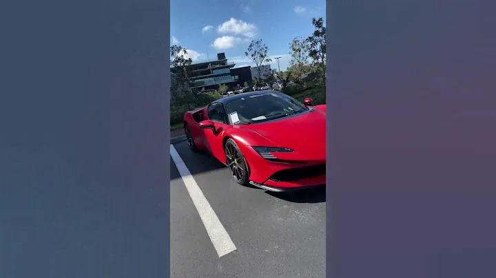 Ferrari SF90 Stradale In Matte Red With Carbon Fiber Wheels