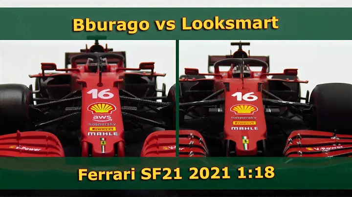 Bburago vs Looksmart - Charles Leclerc's Ferrari SF21 model cars comparison