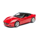 Машинка металлическая Ferrari California T Closed Top, открывающиеся двери, капот и багажник, поворачивающиеся резиновые колеса, масштабная коллекционная модель Bburago Бураго 1:18, красная, Феррари