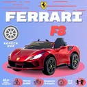 Детский электромобиль, спорткар Ferrari F8, Задний привод, Красный