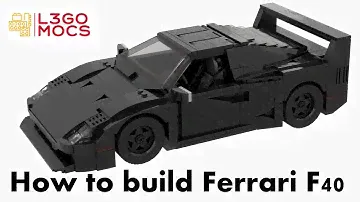 Lego Tutorial MOC Ferrari F40 (1987-1992)