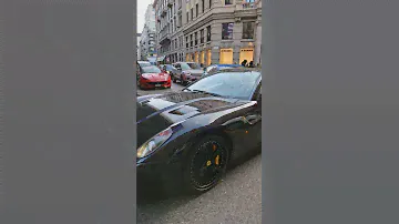 THE BLACK HORSE FERRARI 599 GTB!!!!!! #ferrari #599gtb #v12 #supercars #black #milan #milano #luxury