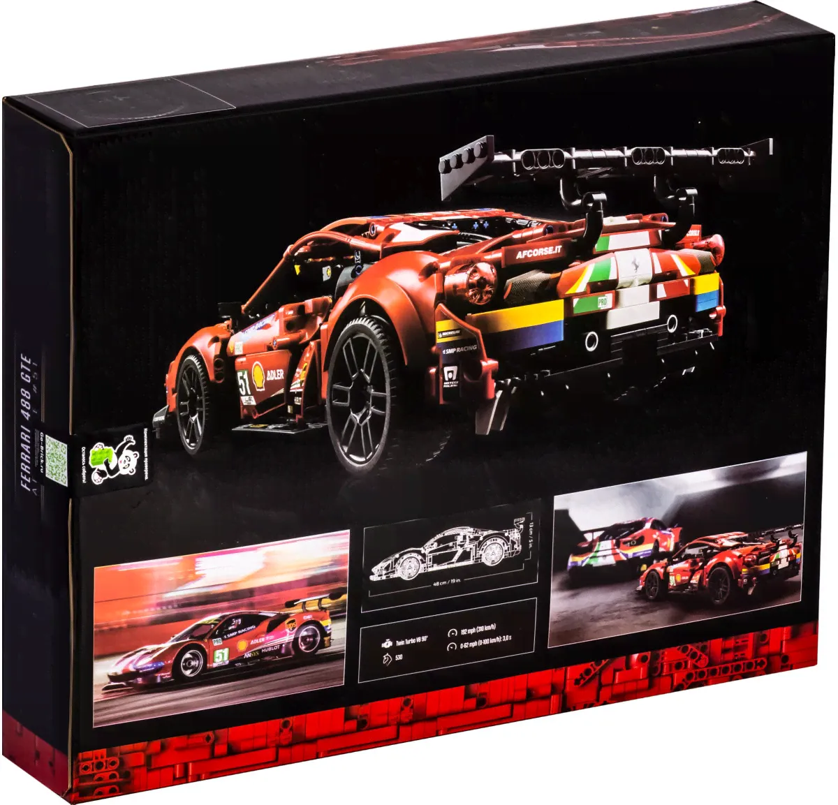 Конструктор Ferrari 488 GTE AF Corse #51, аналог Lego Техник 42125-0