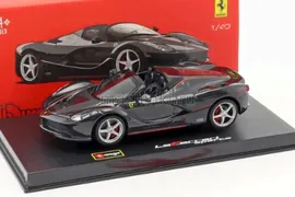 BBURAGO 1/43 FERRARI LaFerrari Aperta black/черный