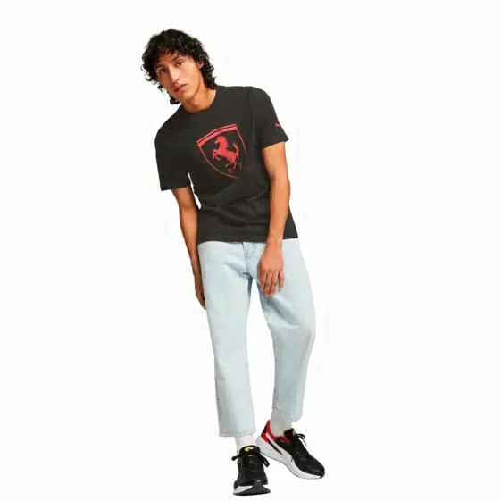 Футболка мужская PUMA Ferrari Race Tonal B черная.-2