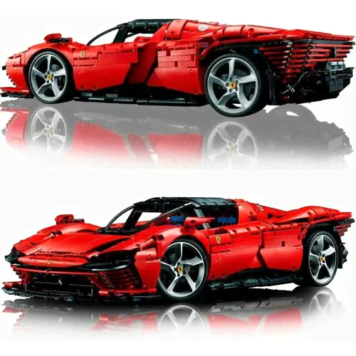 Конструктор Техника Ferrari Daytona SP3 / 3778 деталей красный, красный, черный