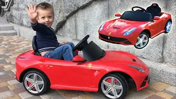 НОВАЯ МАШИНА Ferrari New Cars Kids Car Race ЭЛЕКТРОМОБИЛЬ и ГИРОСКУТЕР Гонки Машинки Детей