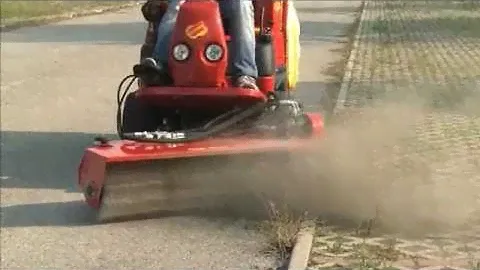 Gianni Ferrari GTS Rotary broom cleaning paving