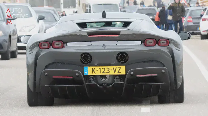 NEW 2021 Ferrari SF90 Stradale on the road in the Netherlands!