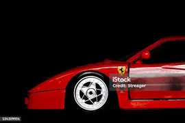 Ferrari F40 — стоковые фотографии и другие картинки Автомобиль - Автомобиль, Чёрный фон, Ferrari F40