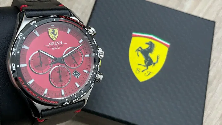 Ferrari Scuderia Pilota Evo Black Leather Men’s Chronograph Watch 830713 (Unboxing) @UnboxWatches