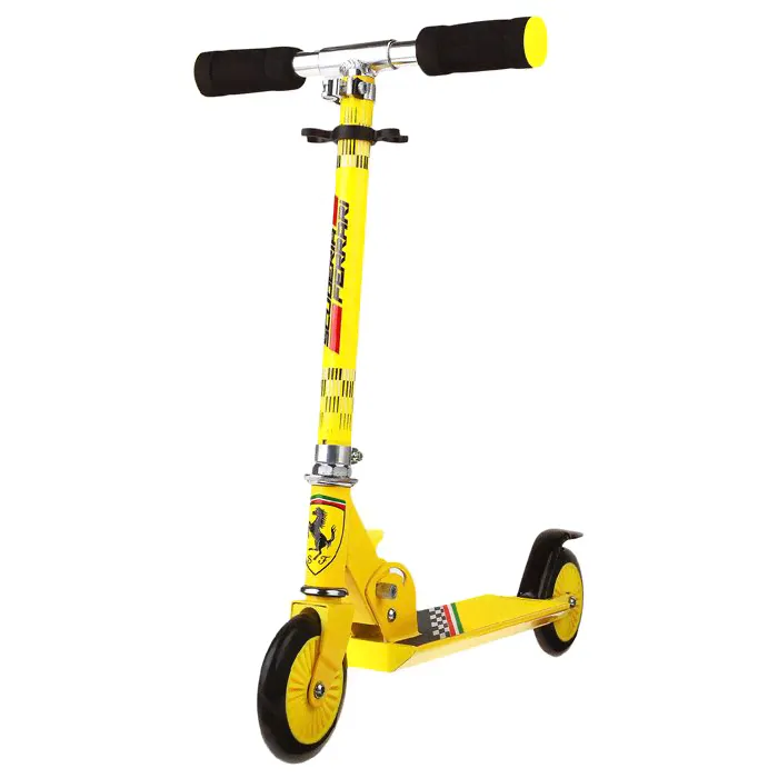 Самокат стальной FERRARI FXK30, колёса PVC 120 мм, ABEC 5, цвет жёлтый