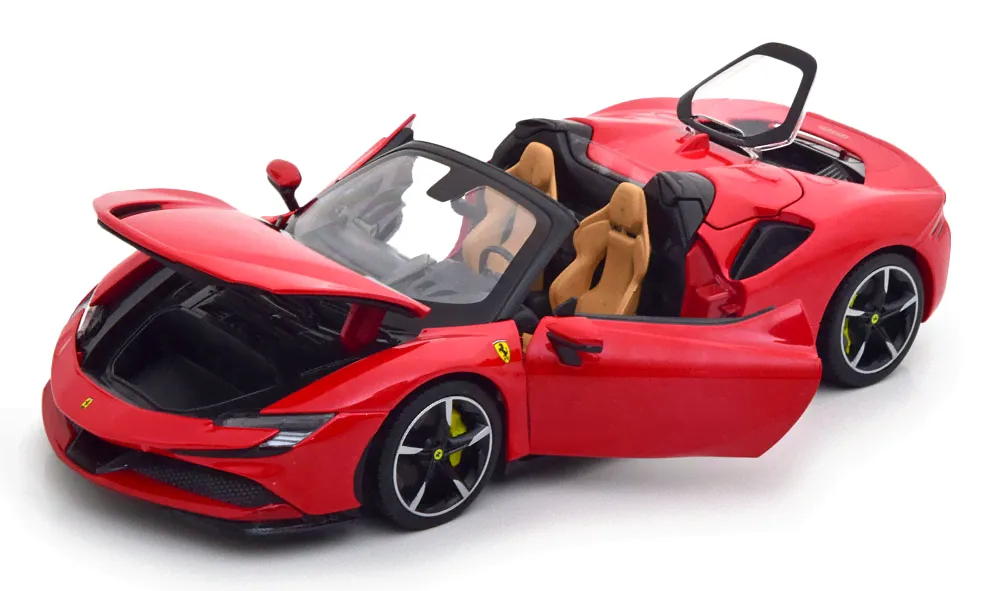 Масштабная модель Ferrari SF90 Stradale Hybrid Spider 1000hp - 2020 красный лучшая цена!-1