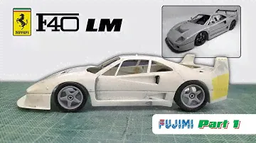 1/24 Building a Fujimi Ferrari F40 LM Scale Model - Part 1