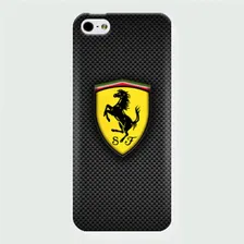 Чехол для iPhone 5 / SE 2016 Ferrari carbon
